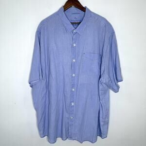 Tommy Bahama Relax Shirt Mens 3XB Big Light Blue 100% Linen Short Sleeve Button